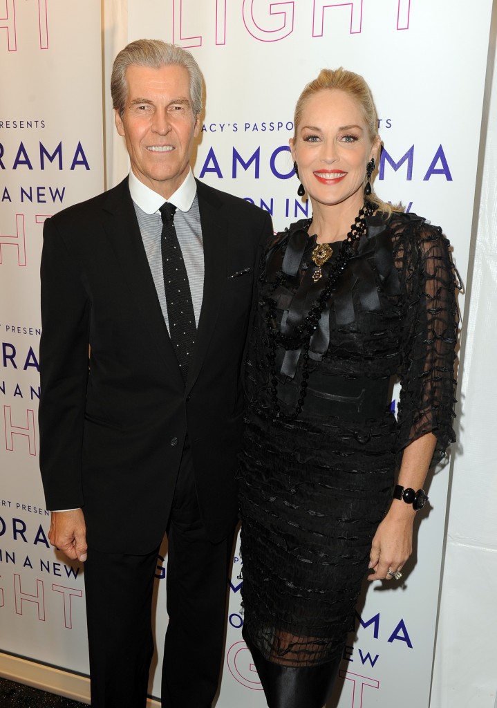 LOS ANGELES, CA - SEPTEMBER 12:  Actress Sharon Stone (R) and CEO, Chairman of the Board, President, and Director at Macy's, Inc. Terry Lundgren attends Glamorama "Fashion in a New Light" benefiting AIDS Project Los Angeles presented by Macy's Passport at Orpheum Theatre on September 12, 2013 in Los Angeles, California.  (Photo by Kevin Winter/Getty Images for Macy's)