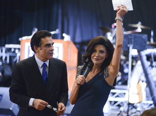 Gala Masters of Ceremonies Houshang Touzie and Aghdashloo raised a lot of money during the charity auction. Photo courtesy of Vivien Killilea for Getty Images/Courtesy of Pars Equality Center.