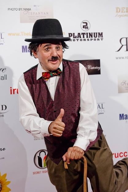 No event is complete without a Charlie Chaplin impersonator! Photo courtesy of Nima Darabi Bakhtiari Photography 