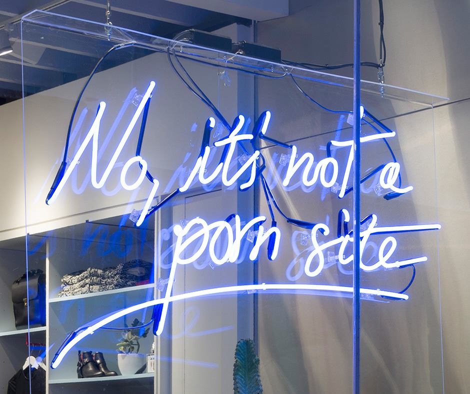 Nasty Neon...fun neon sign in the story. Photo courtesy of Nasty Gal Melrose. 