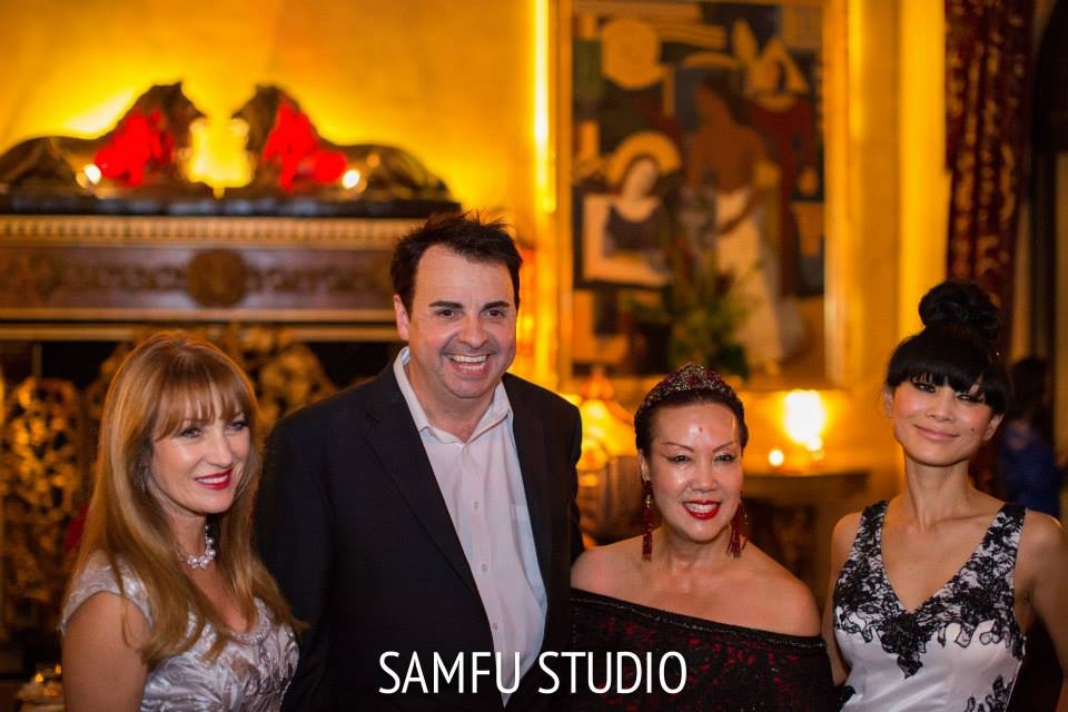 Star Studded...Jane Seymour, Sandro Monetti, Sue Wong, and Bai Ling. Photo courtesy of Sam Fu Photography