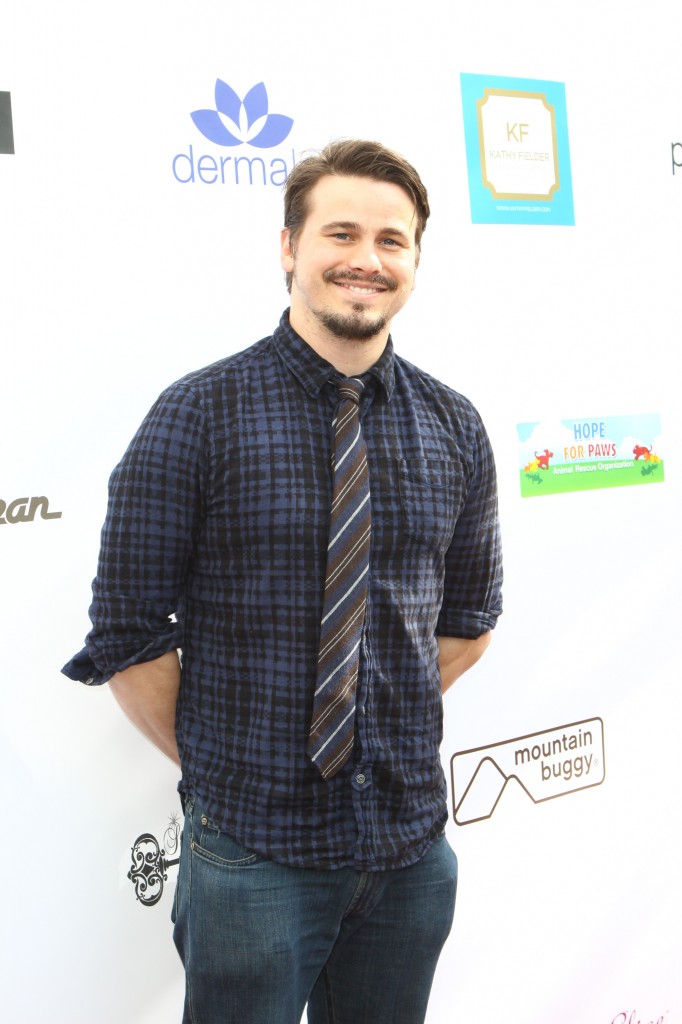 Actor Jason Ritter is all smiles on the red carpet