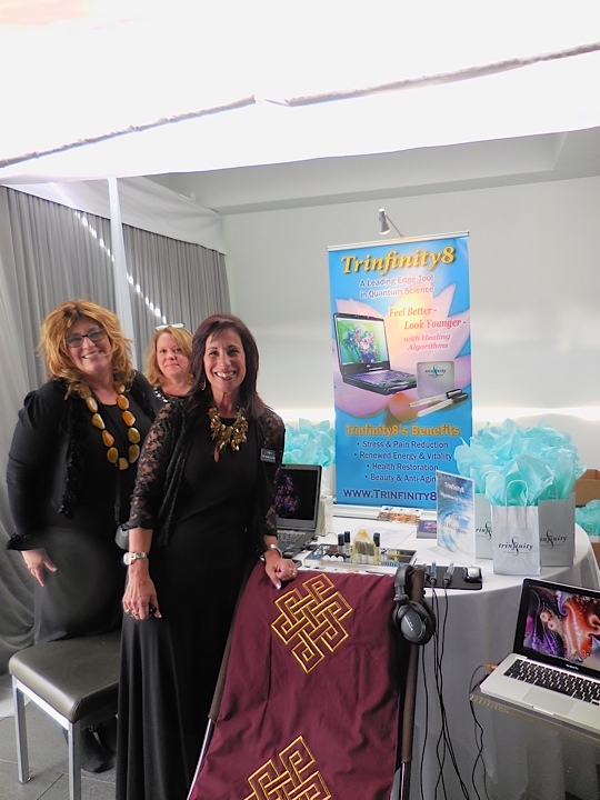 Leora Veysey, facialist, Dr. Kathy J. Forti, and Tracy Andersen at Trifinity8
