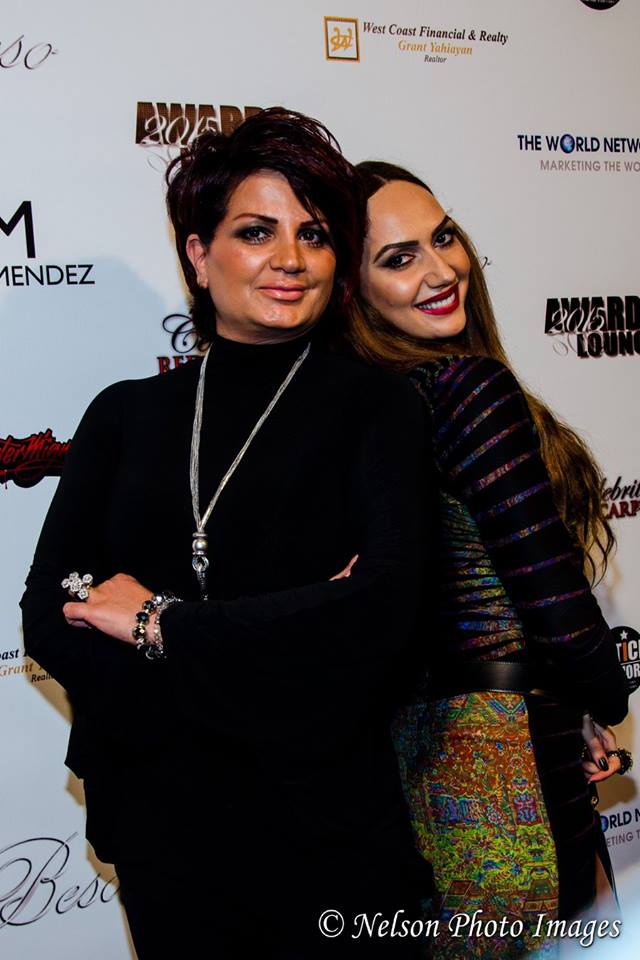 Alice Atakhanian, owner of AML Beauty Academy and Beyond Beauty Parlor with designer Aniko. Photo courtesy of Nelson Shen