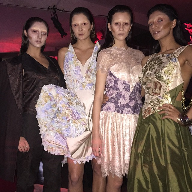 Alexandre Dorriz models are runway ready with beautiful and eclectic gowns and makeup. 
