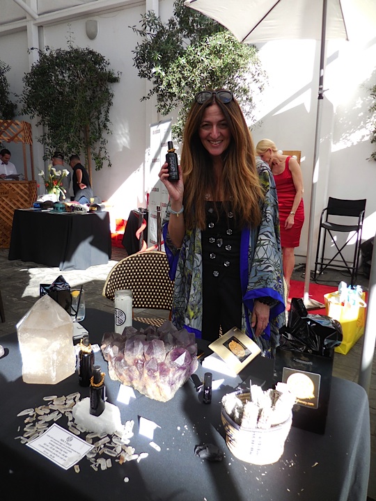 The lovely Gamily Smith, Editor and Creative Director of Shangri-LA of Luxury with some whimsical products from Spellbound Sky