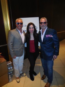 With the wonderful Harris Brothers. Two of the best dressed identical twins I've even seen! 