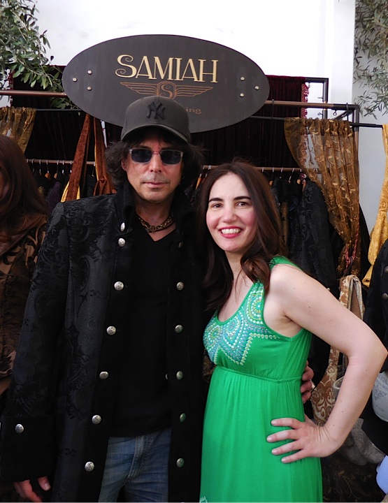 With my teenybopper crush Richard Grieco, who is wearing a Samiah velvet brocade jacket