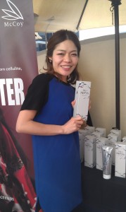 The lovely Noriko Ikoma of Non F Monster body massage gel cream