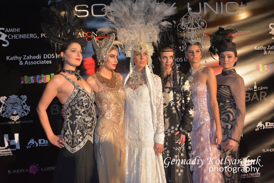 Sue Wong's models bring a futuristic Hollywood glamour to the red carpet. Photo courtesy of Gennadiy Kotyarchuk Photography