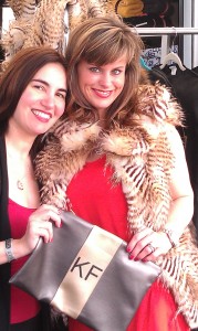 With the lovely Kathy Fielder and one of her beautiful KF clutches