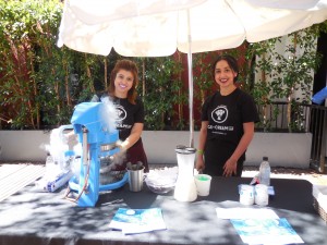 Alejandra and Georgina of Ice Cream Lab help attendees cool down with their wonderful ice cream