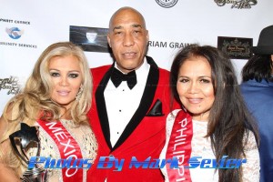 Eugene poses on the red carpet with friendship appreciation award recipient and Mrs. Mexico Elisabeth Manila and Mrs. Indonesia Amelia Johnson. Photo courtesy of Mark Sevier