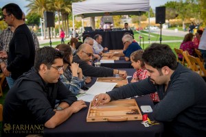 Meeting of the minds at the Backgammon Tournament. Photo courtesy of the Farhang Foundation 