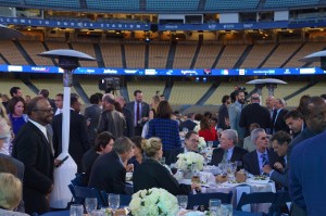 Dining on the field for the Blue Diamond Gala