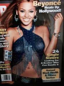 Beyoncé on the cover of Ebony Magazine wearing Cosmo and Nathalia