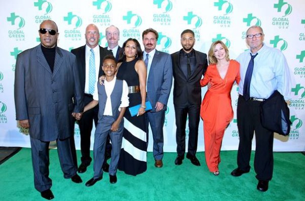  From Left to Right;  Stevie Wonder and family, Dr. Les McCabe, Matt Walsh, Bill Bridge, Jussie Smollett, Sharon Lawrence, Ed O’Neill.  Photo Credit: Rachel Murray/Getty Images