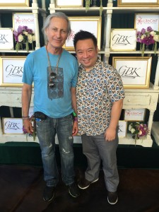 Publisher, Erwin Glaub, with Rex Lee from Entourage. Photo courtesy Getty Images