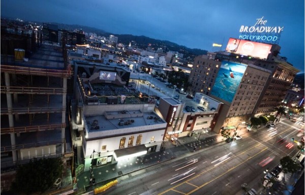 A view from the Rooftop Cinema Club in Hollywood, California. Photo by Mark Berry
