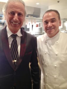 Erwin Glaub from the Experience Magazine (L) with Chef John George