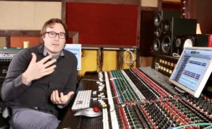 Legendary producer, Cameron Webb in the studio